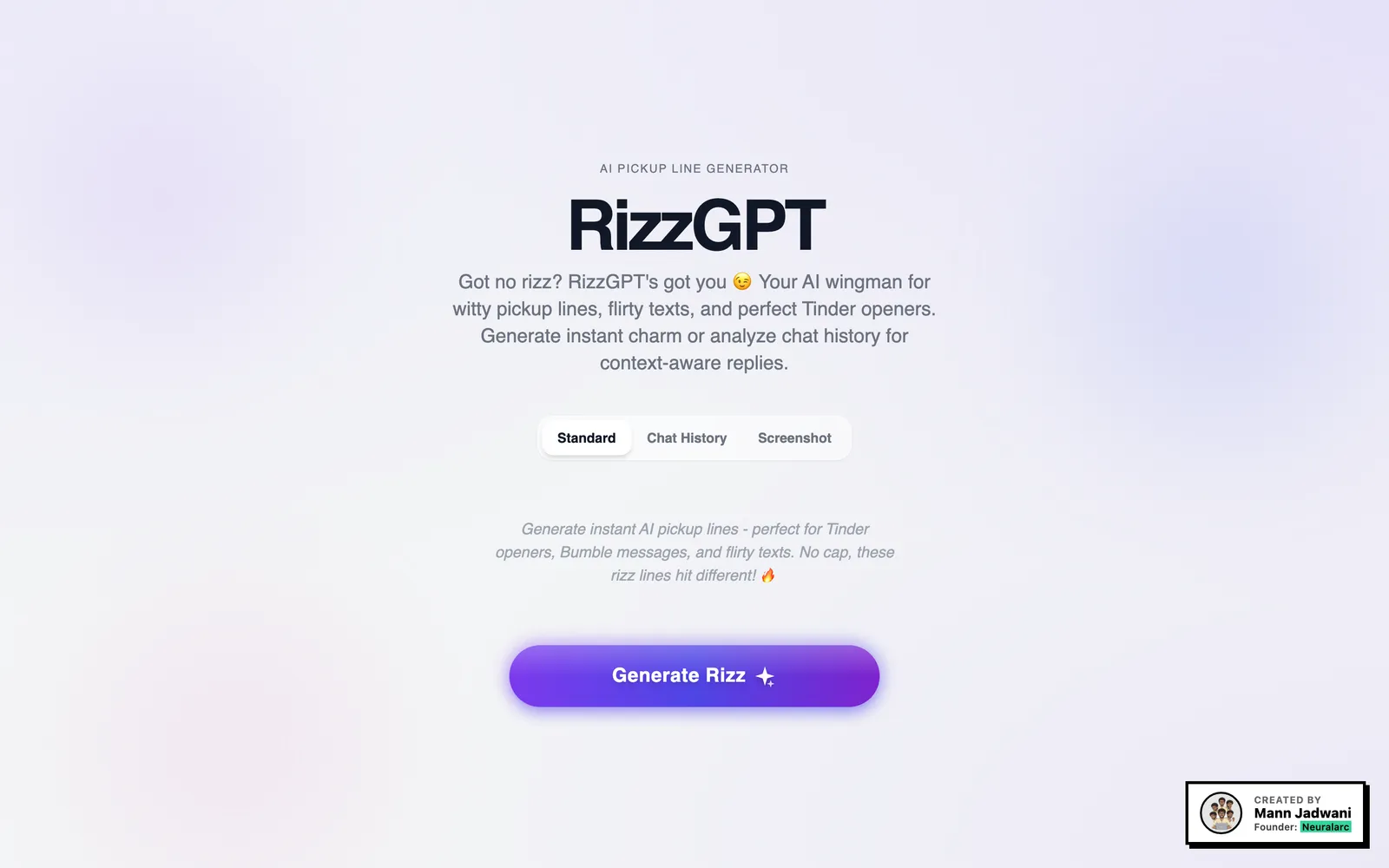 Screenshot of Consumer AI App with Programmatic SEO